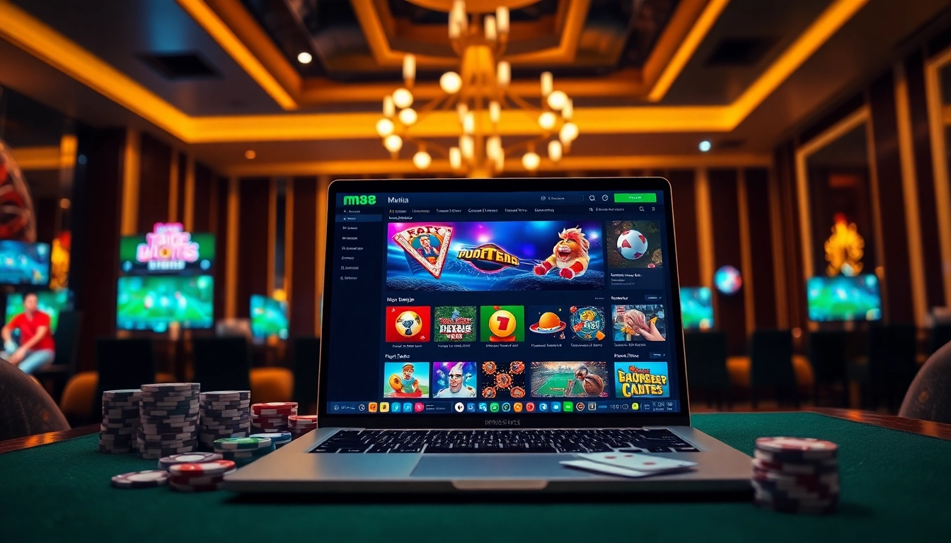Exciting online gambling experience at M88.com.mx with vibrant casino visuals and betting options
