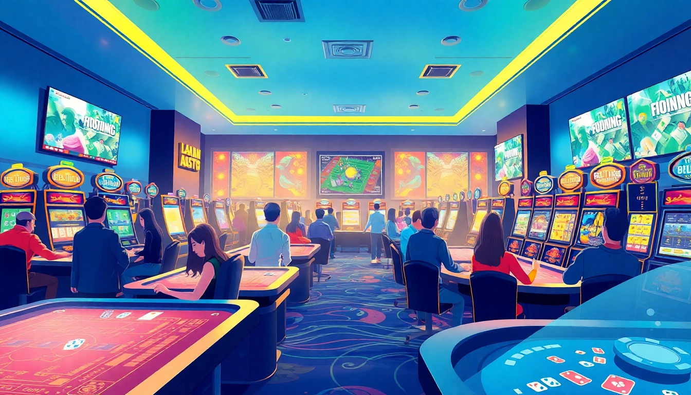 Exciting online gaming atmosphere at ev88win.live with vibrant casino elements.