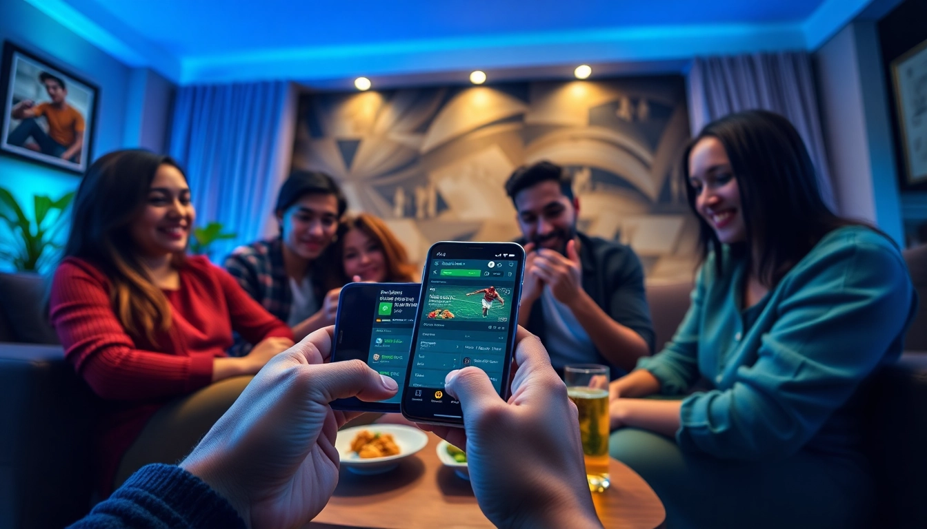 Engaging online betting experience on winvn88.live with players enjoying a vibrant atmosphere.